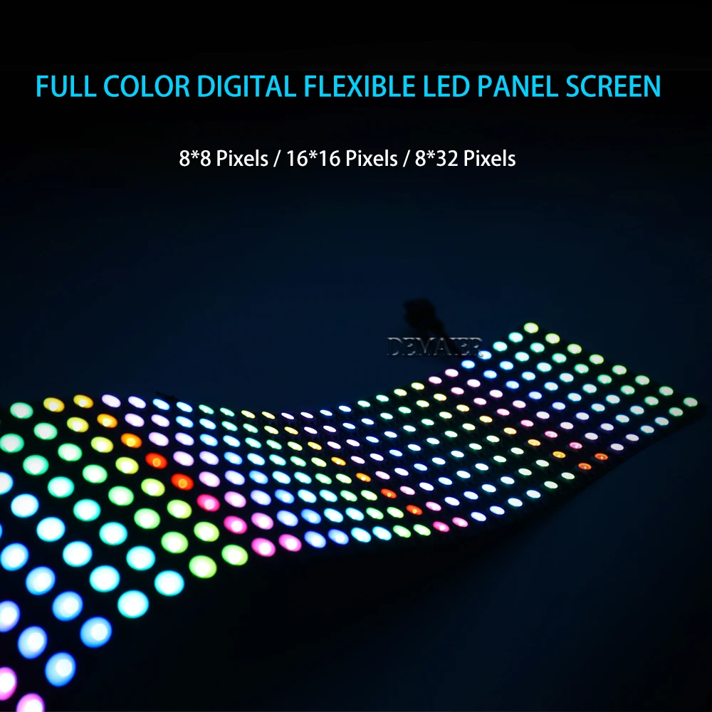 WS2812B гибкий пиксель 8x8 16x16 8x32 SK6812 индивидуальная Adressierbare Digitale led modul панель Гибкая DIY