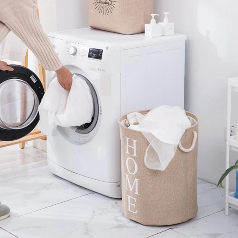 

High Capacity Drawstring Laundry Basket Clothes Toys Blanket Storage Hamper Waterproof Wardrobe Organizer Baskets with Handles