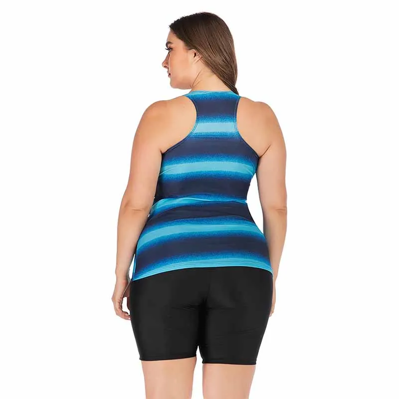 

Luren Plus Size Swimwear 2021 Sexy Tankini Set Women's Two-piece Swimwear Print Thick Bandage Swimwear Bathing Suit Women