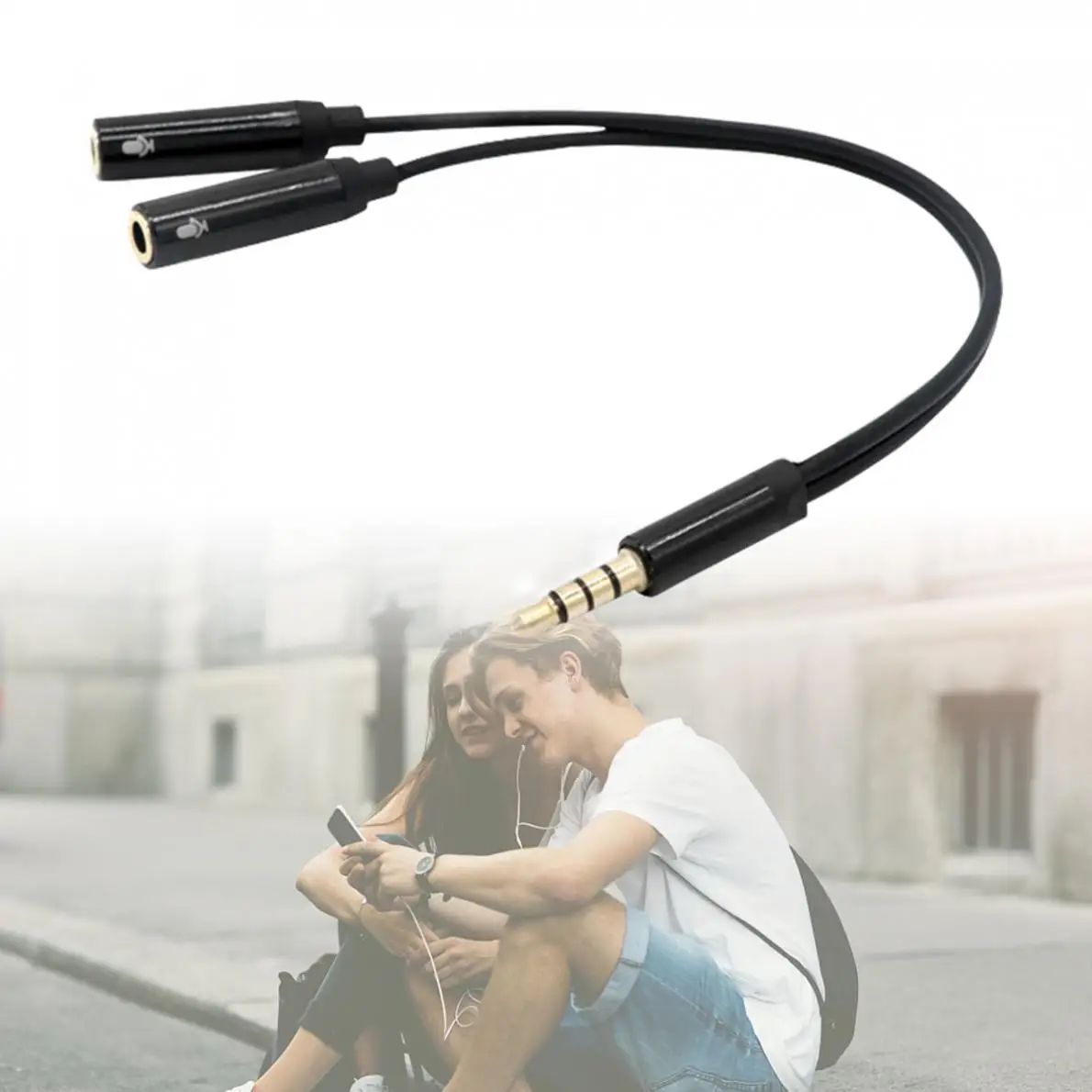 Микрофонный аудиоразветвитель Удлинительный кабель для микрофона 3 5 мм штекер