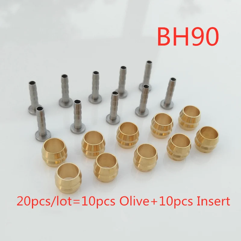 Z10000511PY20 20 шт./лот BH59 Велосипедный тормозной шланг MTB Гидравлический дисковый тормоз оливковое соединение вставка для shimano BH59 BH90 гидравлический дисковый тормозной кабель - Цвет: Z10000511PY20