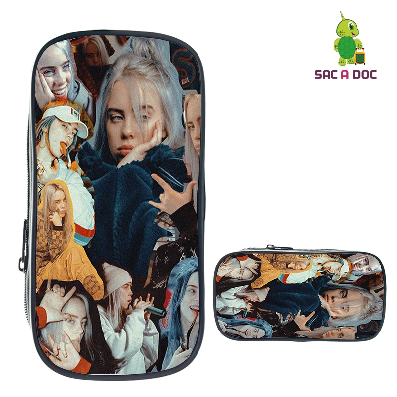 Прозрачный Billie Eilish, школьный рюкзак для девочек, женская сумка для колледжа, сумка для книг, дорожные сумки на плечо, подростковые холщовые рюкзаки, Mochila Escolar - Цвет: Прозрачный