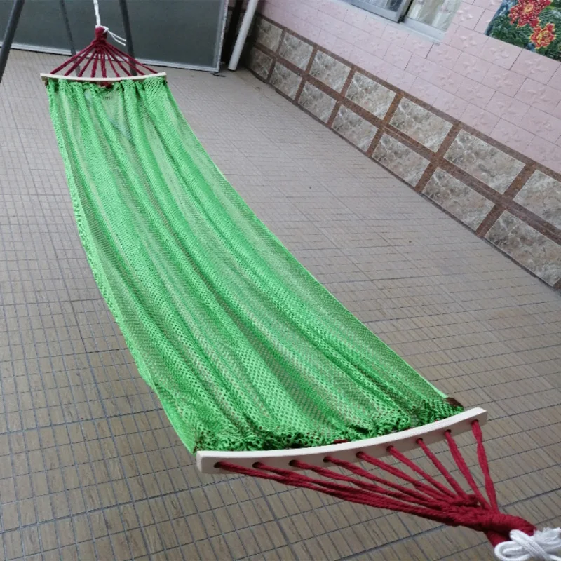 

Outdoor Camping Portable Polyester Mesh Hammock Lightweight Breathable Hanging Bed for Summer Single Swing Ice Silk Hammock