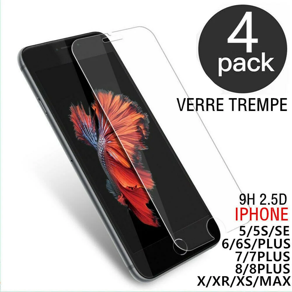 

Vitre Verre tremp protection film cran For iPhone 8 7 6 Plus SE XR XS MAX 11 Pro