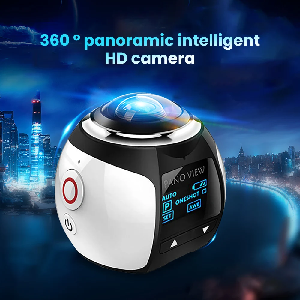 AOSHIKE Мини Автомобильный видеорегистратор 4K Спортивная камера 360 градусов HD