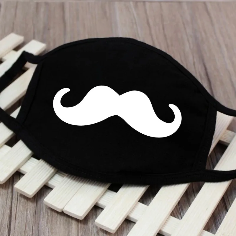 1PCS Black Mouth Mask Big Size Stop Air Pollution Home Cartoon Lovely Cotton Funny Teeth Masks Keep Warm Muffle Respirator - купить по