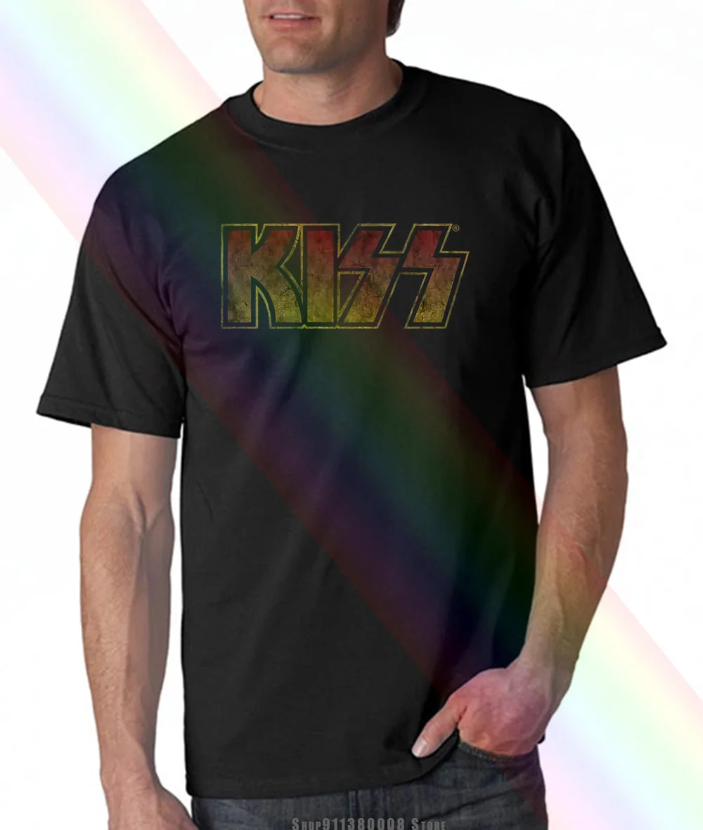 Официальная футболка с винтажным логотипом рок группы Kiss|Мужские футболки| |
