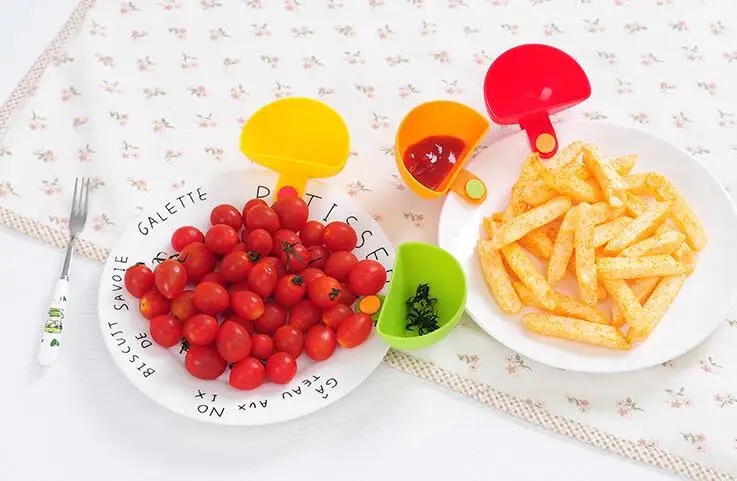 

Assorted Saucer Ketchup Dip Clip Cup Bowl Saucer Cup Tableware Home Kitchen Accessories Fruit Vegetable Tool