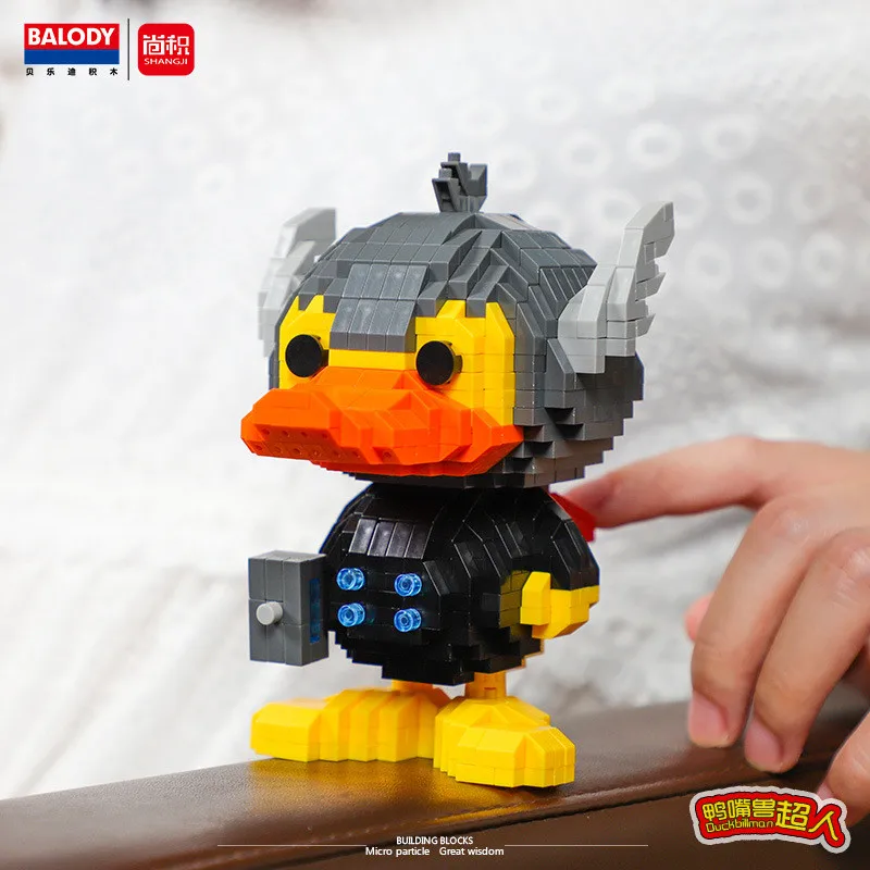 Мини-блоки супер-Утконос мальчик большой размер милый медведь чувство модель