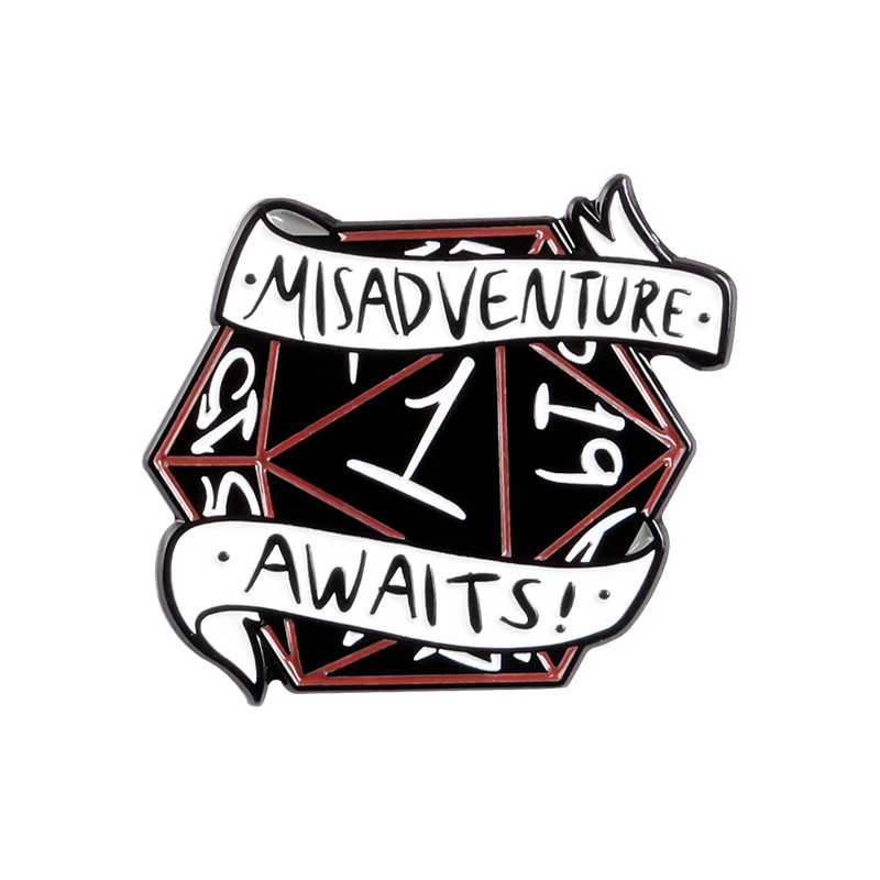 Подземелья и Драконы булавка игральные кости DND эмаль булавки фехтовальщик маг настольная игра matel Броши рубашка сумка нагрудные булавки значки ювелирные изделия подарок - Окраска металла: Dragon Dungeons dice