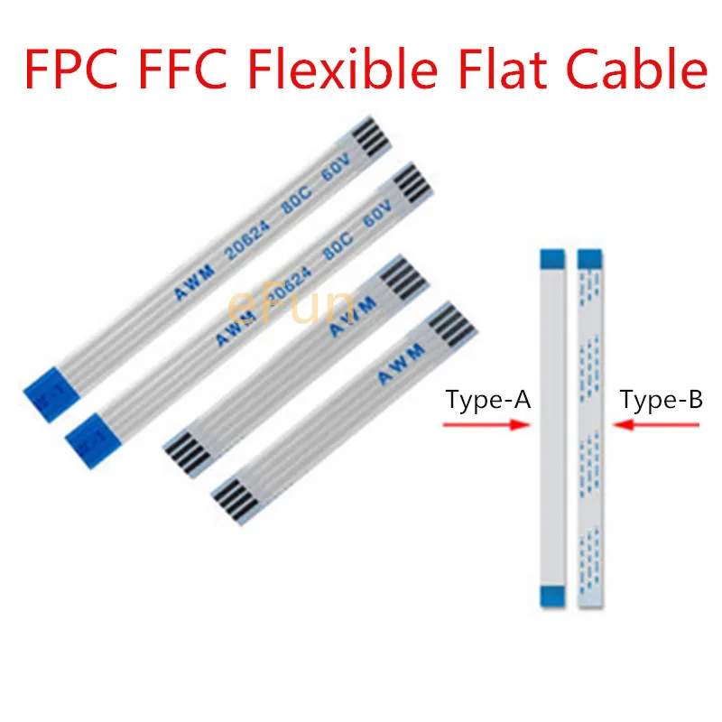 0 5 мм FPC FFC 20 см 200 Гибкий плоский кабель Type A/Type B 26 28 30 32 36 40 50 55 60 80Pin|Электрические