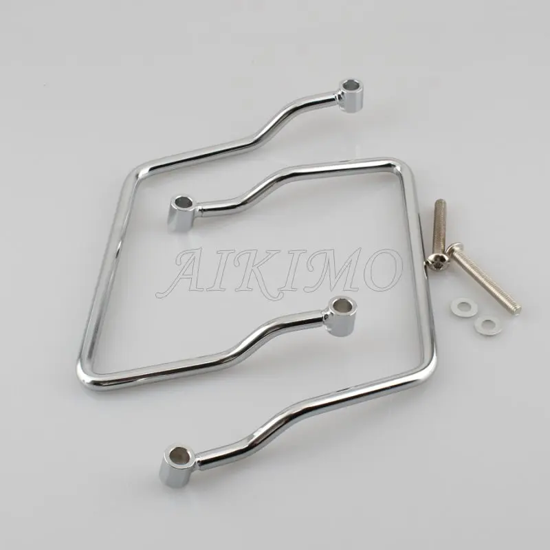 Хромированная сумка для багажа кронштейн крепления на бар 98-11 Yamaha V Star XVS 1100 Dragstar 400