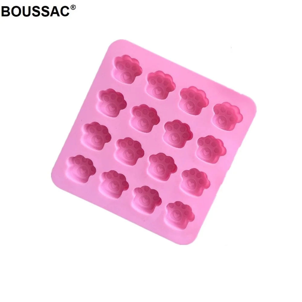 

Silicone Puppy Dog Paw Oven Baking Tray Cookie Mooncake Pudding Jelly Mold For Handmade Soap Fondant Cake Decorationg Tools