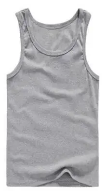 3 pieces gray Горячая Распродажа 3 шт. хлопок мужская майка без рукавов однотонная мышечная нательная майка с круглым вырезом Gymclothing тройники топы - Цвет: 3 pieces gray