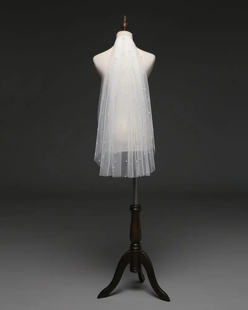 Белая/слоновая кость свадебная вуаль с гребнем один слой собора Королевский