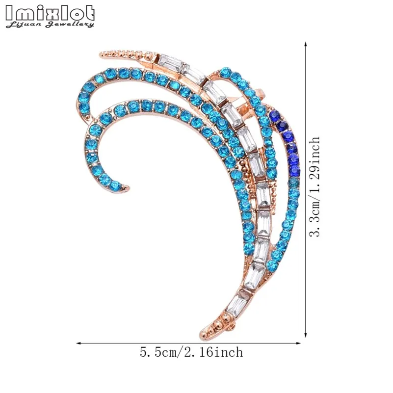Женские Длинные каффы со стразами серебристые и золотистые с перьями украшения