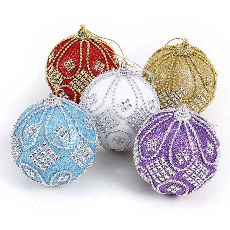 

Multi-Color Foam 8cm Christmas Decoration Hanging Ornament Ball for Xmas Tree Wedding Birthday Party Home Decor