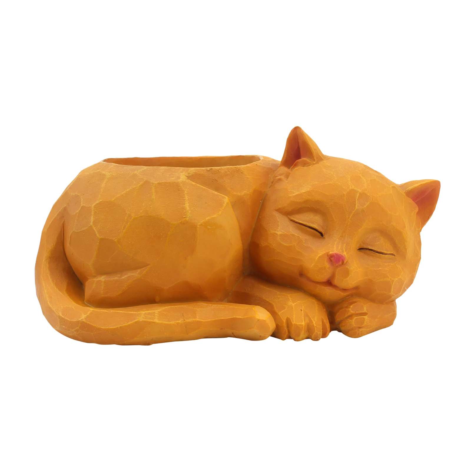 

Indoor Flowerpot Desktop Sleeping Cat Succulents Planter Resin Bonsai Pot