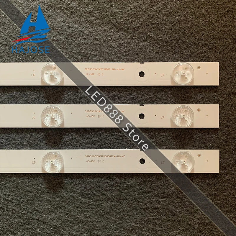 100% новый 1 комплект (3 шт.) 7 светодиодный 607 мм подсветка полосы 5800-W32001-3P00 05-20024A-04A