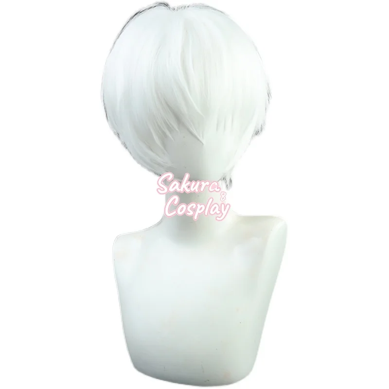 

Anime To Your Eternity Fushi Cosplay Short White Ponytail Heat Resistant Synthetic Hair Halloween Carnival Party + Free Wig Cap
