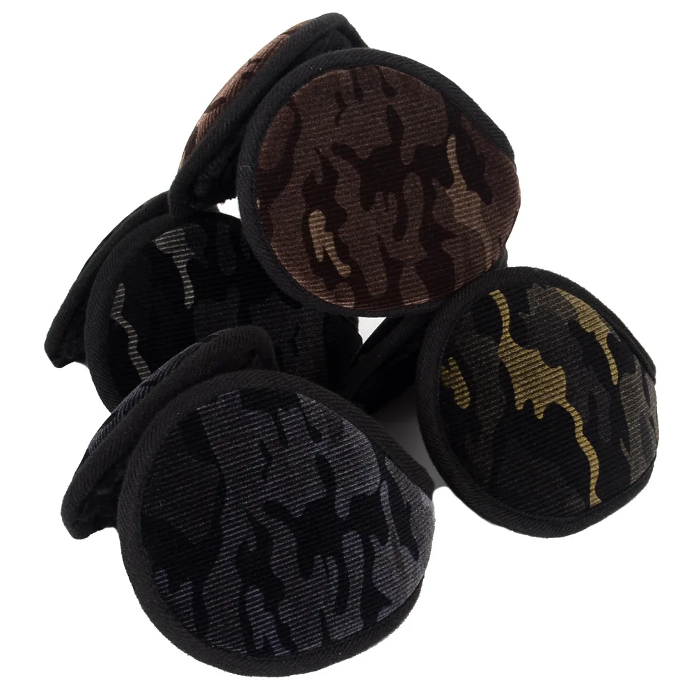 Модные камуфляжные наушники мужские зимние теплые меховые защитные аксессуары