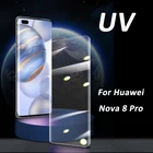 Защитное стекло для Huawei Nova 8 Pro, закаленное, полное проклеивание, УФ, жидкий