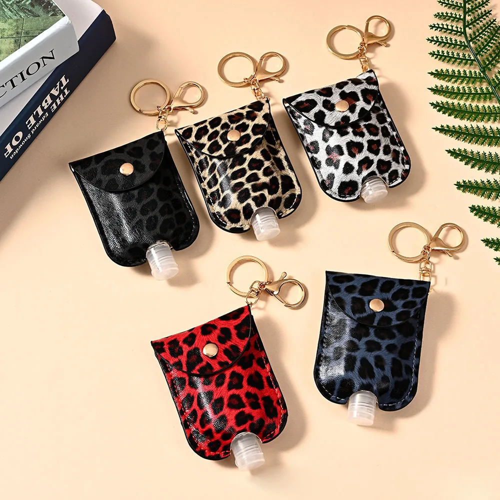 30ml Leather Hand Sanitizer Bottles Leopard Snakeskin Disinfect Gel Keychains | Украшения и аксессуары