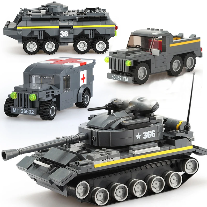 WanGe Совместимые модели машин скорой помощи модель автомобиля боевая армия