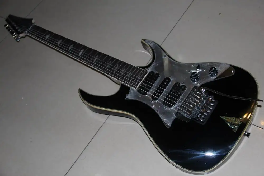 Оптовая продажа гитара IBZ 7 струн электрическая Mirorr Pickguard высшее качество в черном