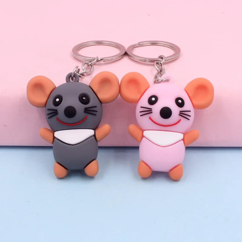 Креативный брелок для ключей с милой мультяшной мышью Корейская версия