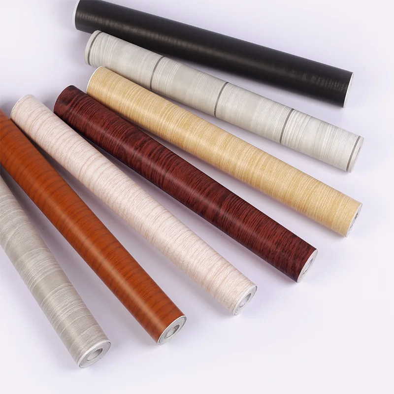 Европейский стиль дерево зерна самоклеющиеся обои полоса общежития спальня