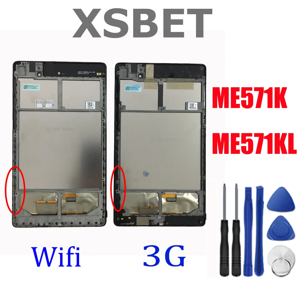 Новый ЖК дисплей для ASUS Google Nexus 7 2nd 2013 FHD ME571 ME571K ME571KL K008 K009 дигитайзер сенсорного