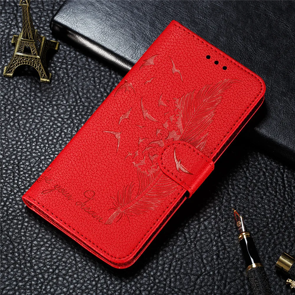 Роскошный чехол с перьями в стиле ретро для Huawei P40 Lite E Mate 30 40 P30 Pro P40Lite кожаный