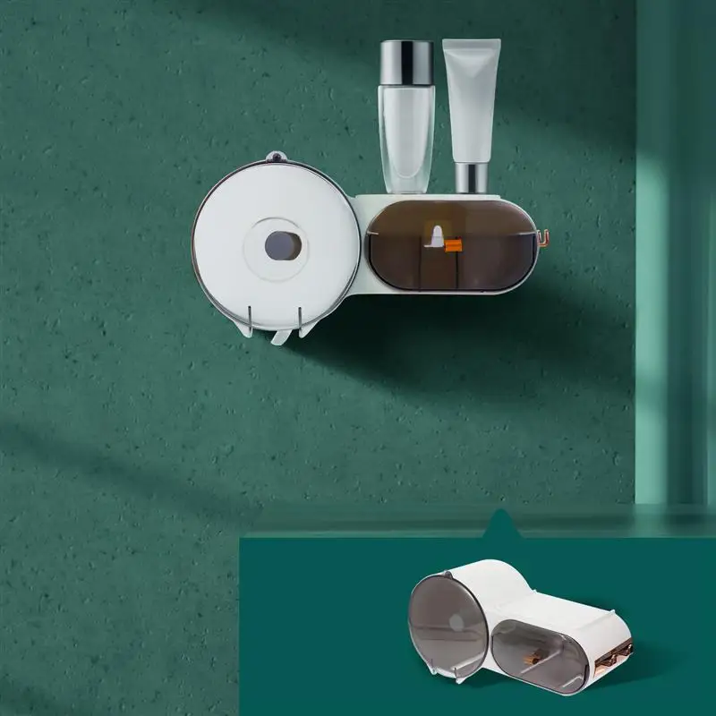 

1pc Disposable Face Towel Box Wall-mounted Simple Washcloth Box Cosmetic Storage Rack