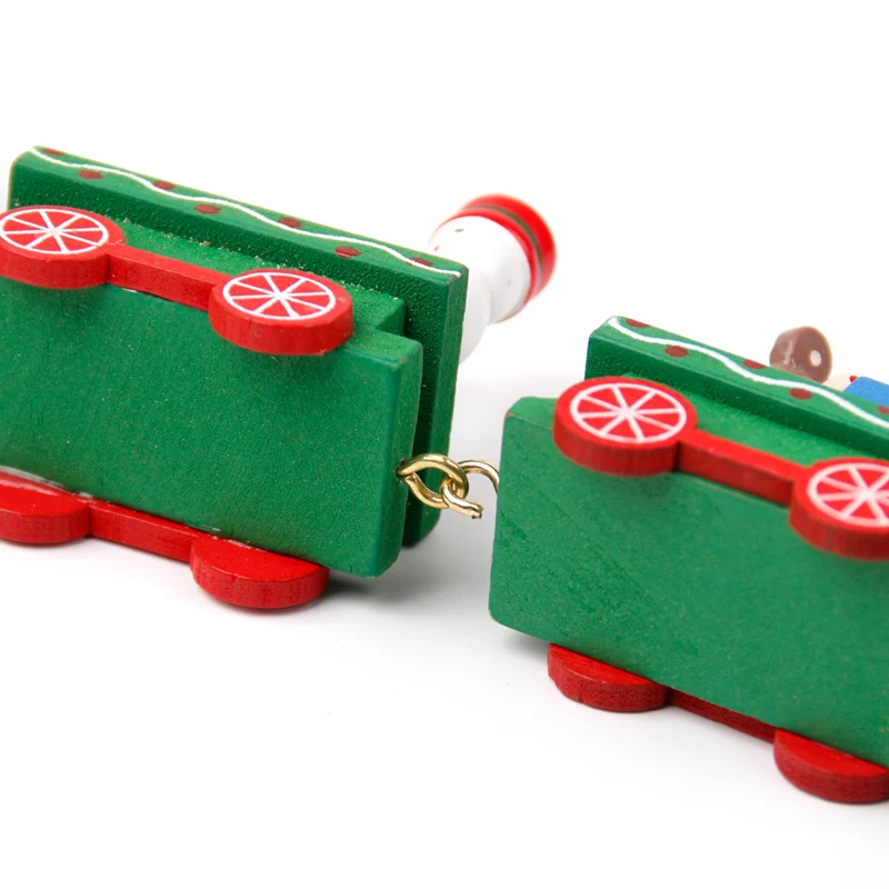 PATIMATE Christmas Wooden Train Merry Christmas Decorations For Home Christmas Ornaments Xmas Navidad Gift New Year