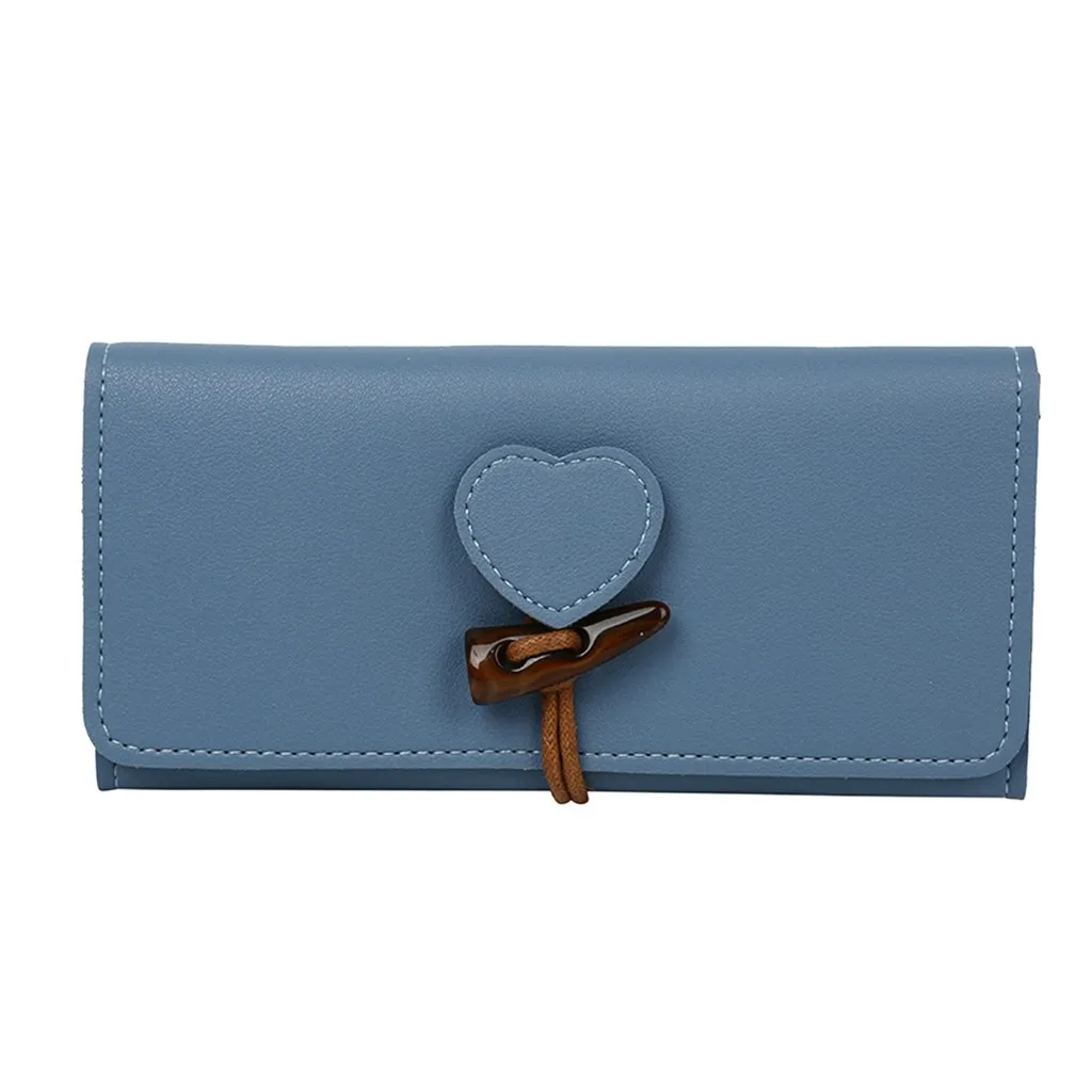 Клатч с украшением в виде сердца многофункциональные кошельки большая