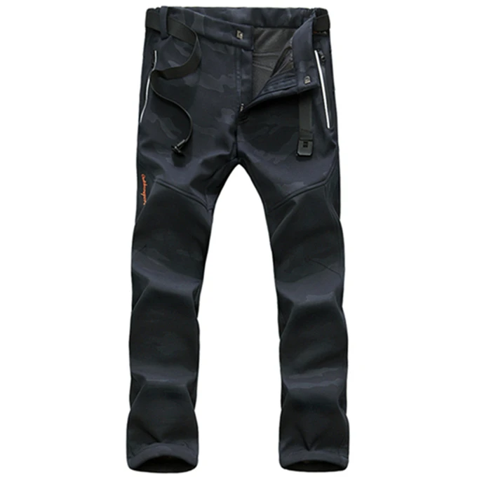 Women Camo Blue JACKSANQI мужские и женские зимние походные уличные штаны защитного цвета, плотная флисовая куртка штаны с защитой от ветра для Кемпинг, катание на лыжах RA311 - Цвет: Women Camo Blue