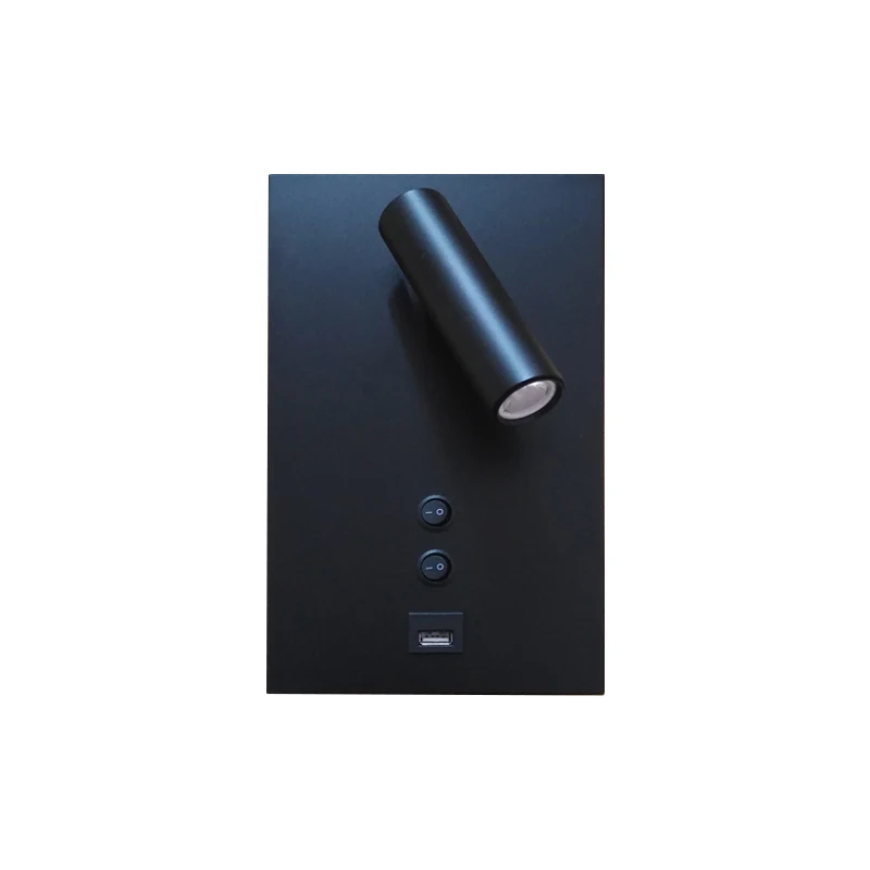 

Modern Simple LED Wall Light Bedroom Lamp Double Light Source Double Switch Hotel USB Wall Headborad Reading Light USB