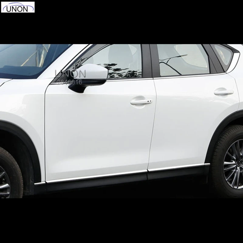 Для Mazda Cx 5 2017 обивка кузова Нержавеющая сталь край двери в полоску п