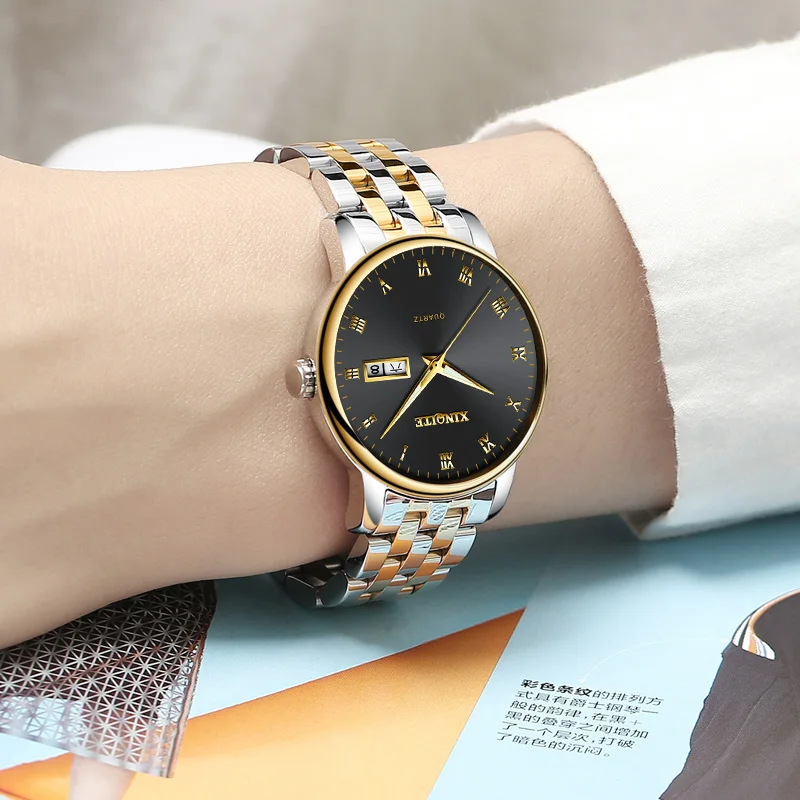 Новинка 2019 золотые женские часы креативные со стальным браслетом Montre Femme|Женские