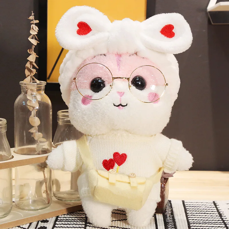 

Милый белый хомяк LaLafanfan, 30 см, плюшевая игрушка, креативный мягкий хомяк, мягкая кукла, кукла-животное, детские игрушки, подарок на день рожде...