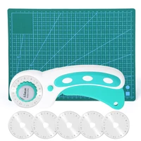 lmdz rotary cutter sewing set with 5 blades fabric circular quilting cutting patchwork self healing cutting board accessories