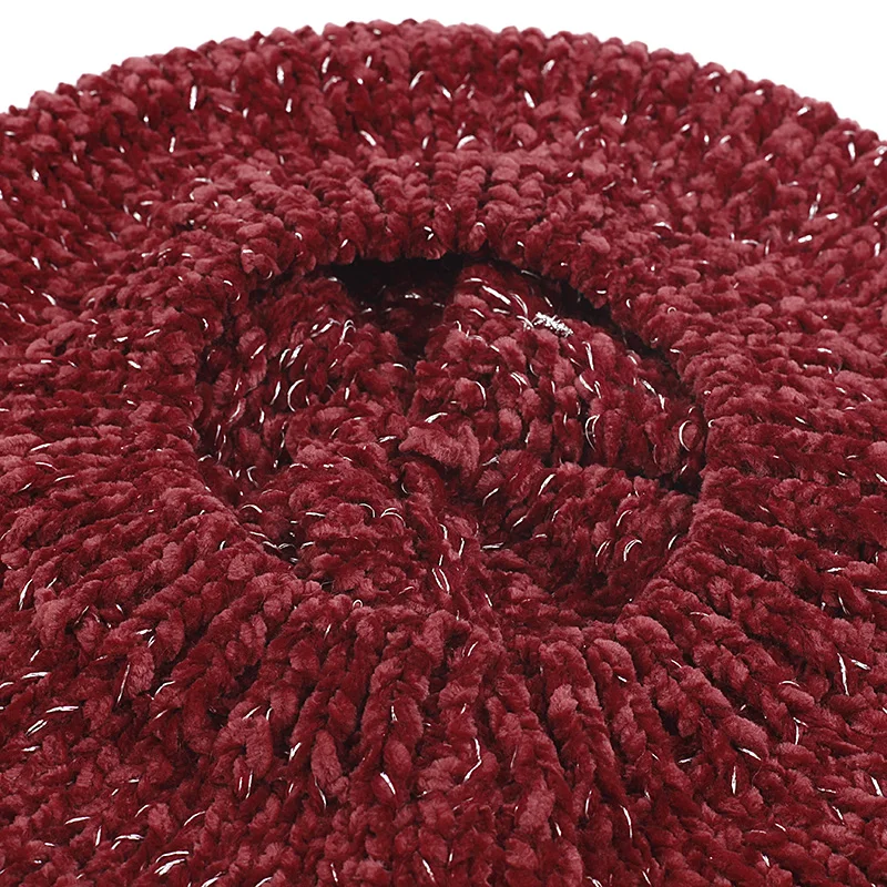 Женский модный элегантный милый берет во французском стиле из синели женская