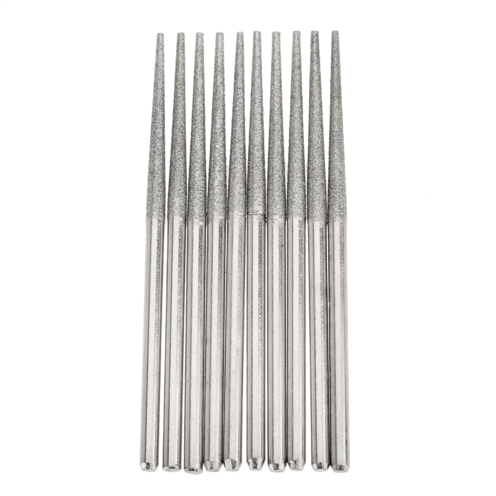

10Pcs Diamond Coated Rotary Pointed Head Burrs Rock Grinding Tool 1/8" Grinding Needle Grinding Carving Tool Dremel Accesories