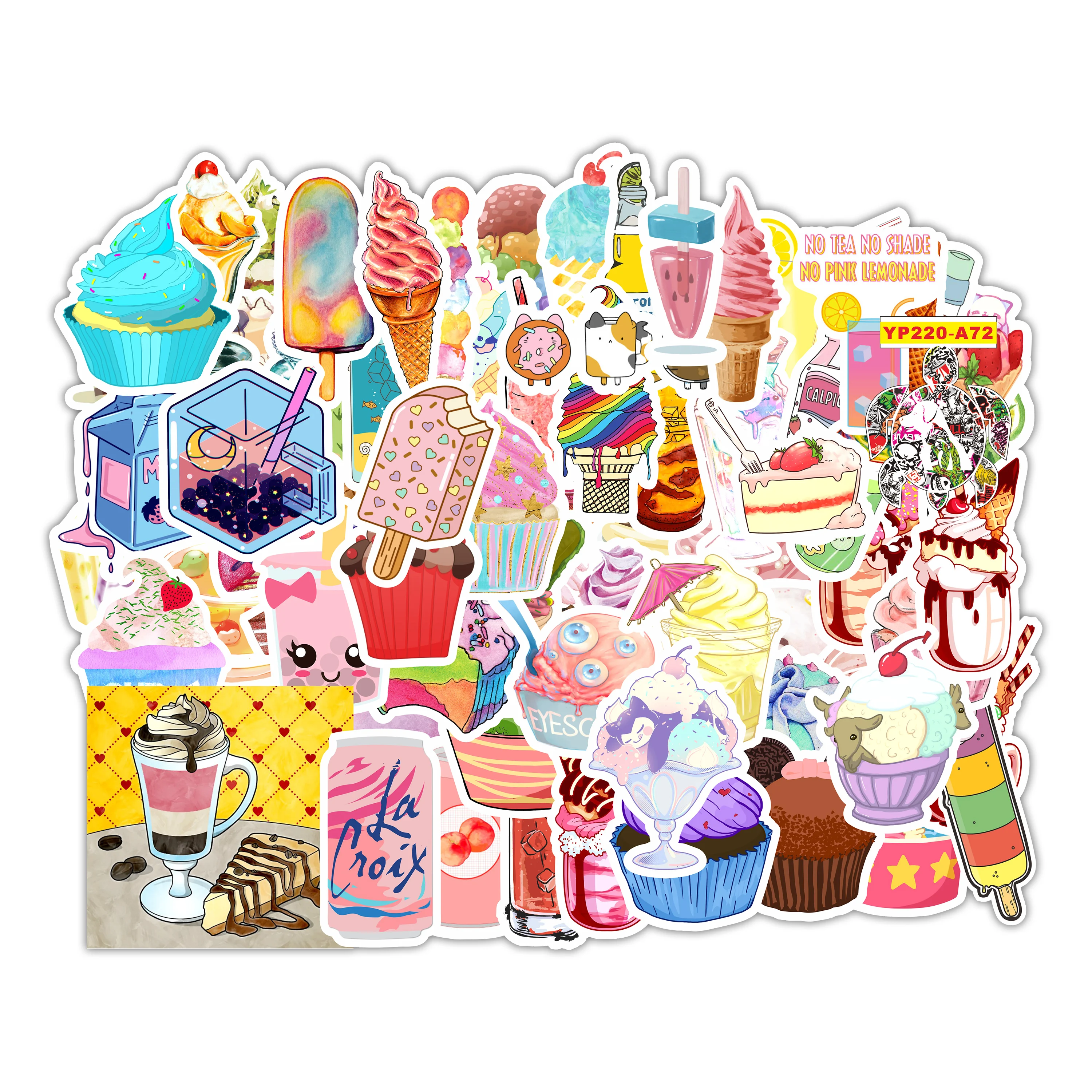 72 шт./компл. наклейки граффити для ноутбука чемодана велосипеда автомобиля