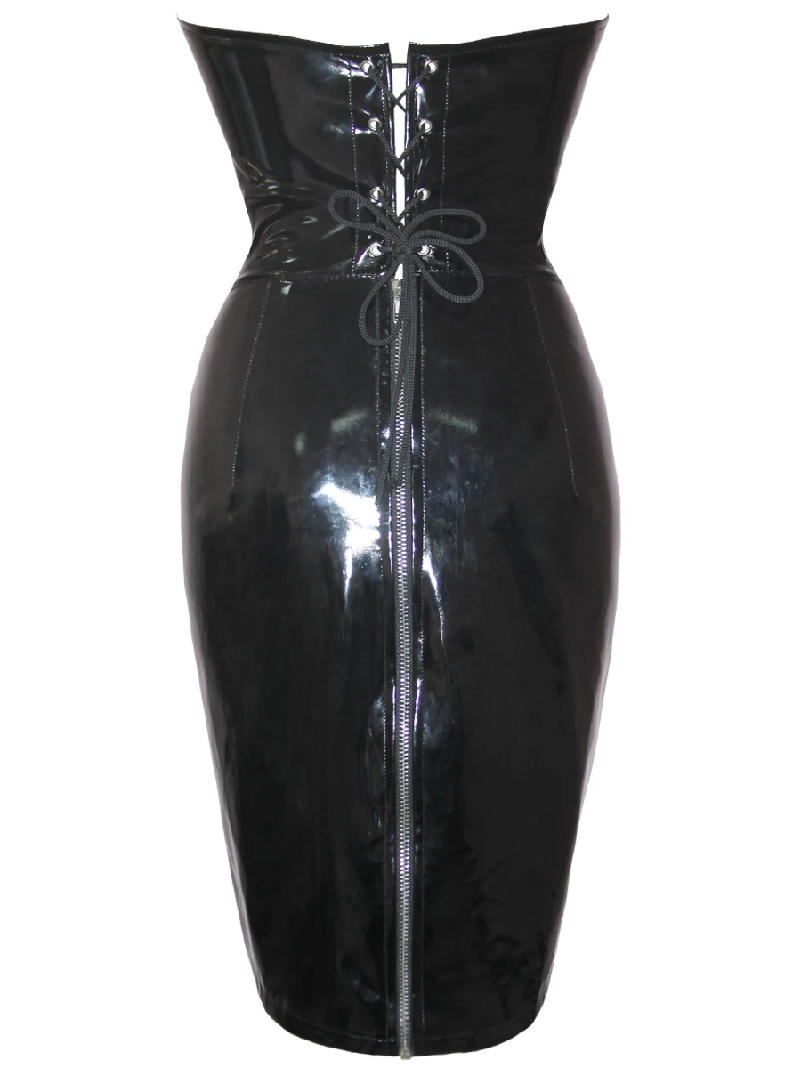 Новое поступление женское сексуальное облегающее платье из искусственной кожи