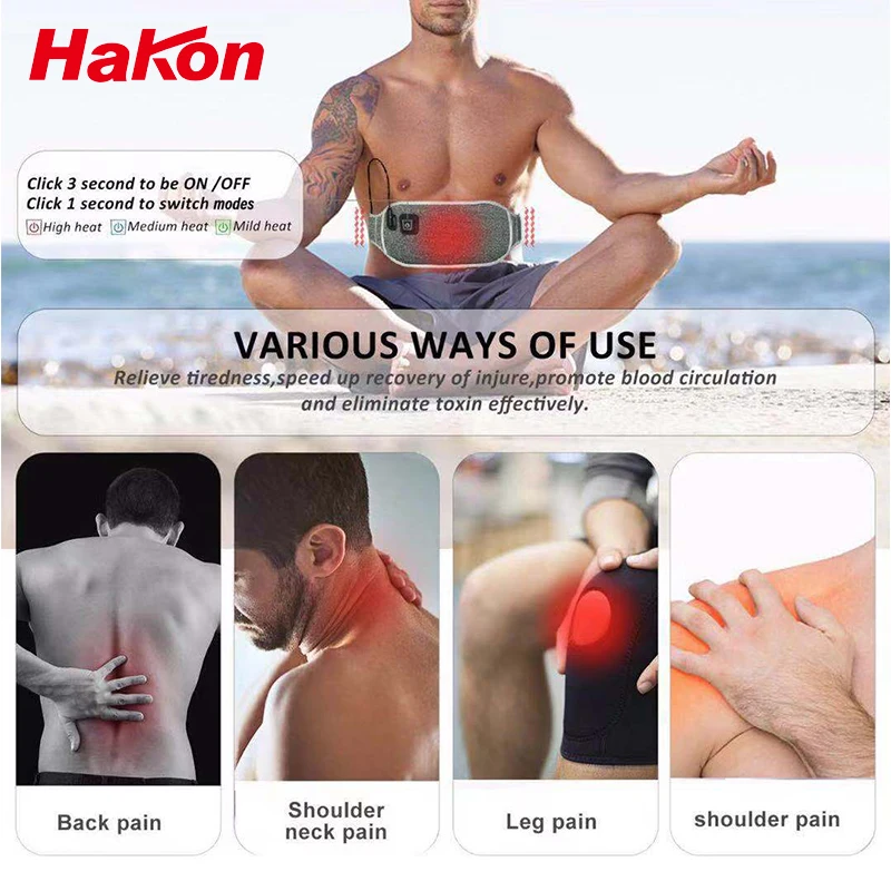 

Adjustable Lumbar Heating Pad Hot Pockets Body Warmer Hot Pack Back Wrap Lower Back & Stomach Pain Relief