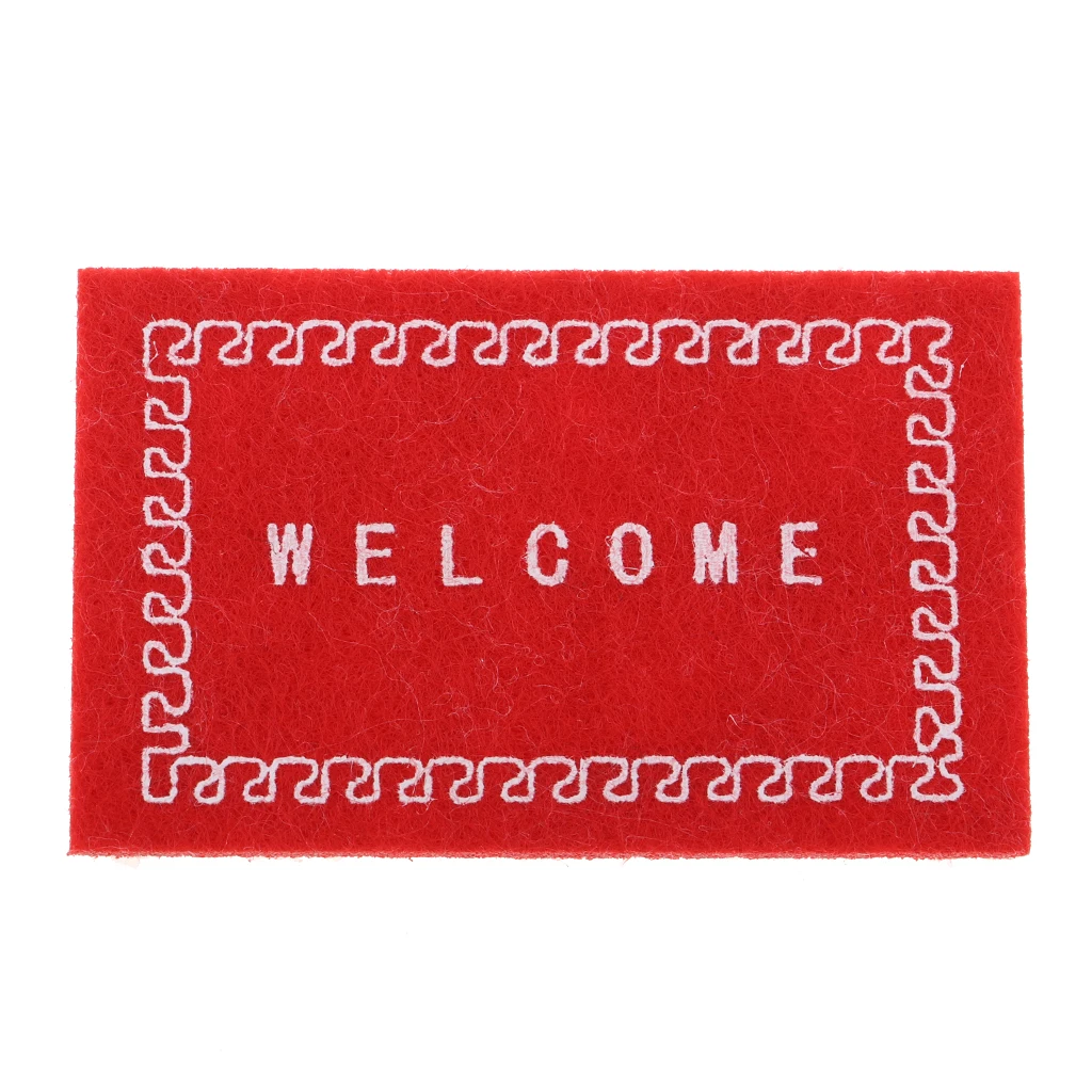 

1/12 Dollhouse WELCOME Rug Carpet Furniture Accessories Doll House Living Room Bedroom Decorations