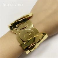 aurolaco custom name bangles for women nameplate big bangle stainless steel custom bracelet bangle gift dropshipping