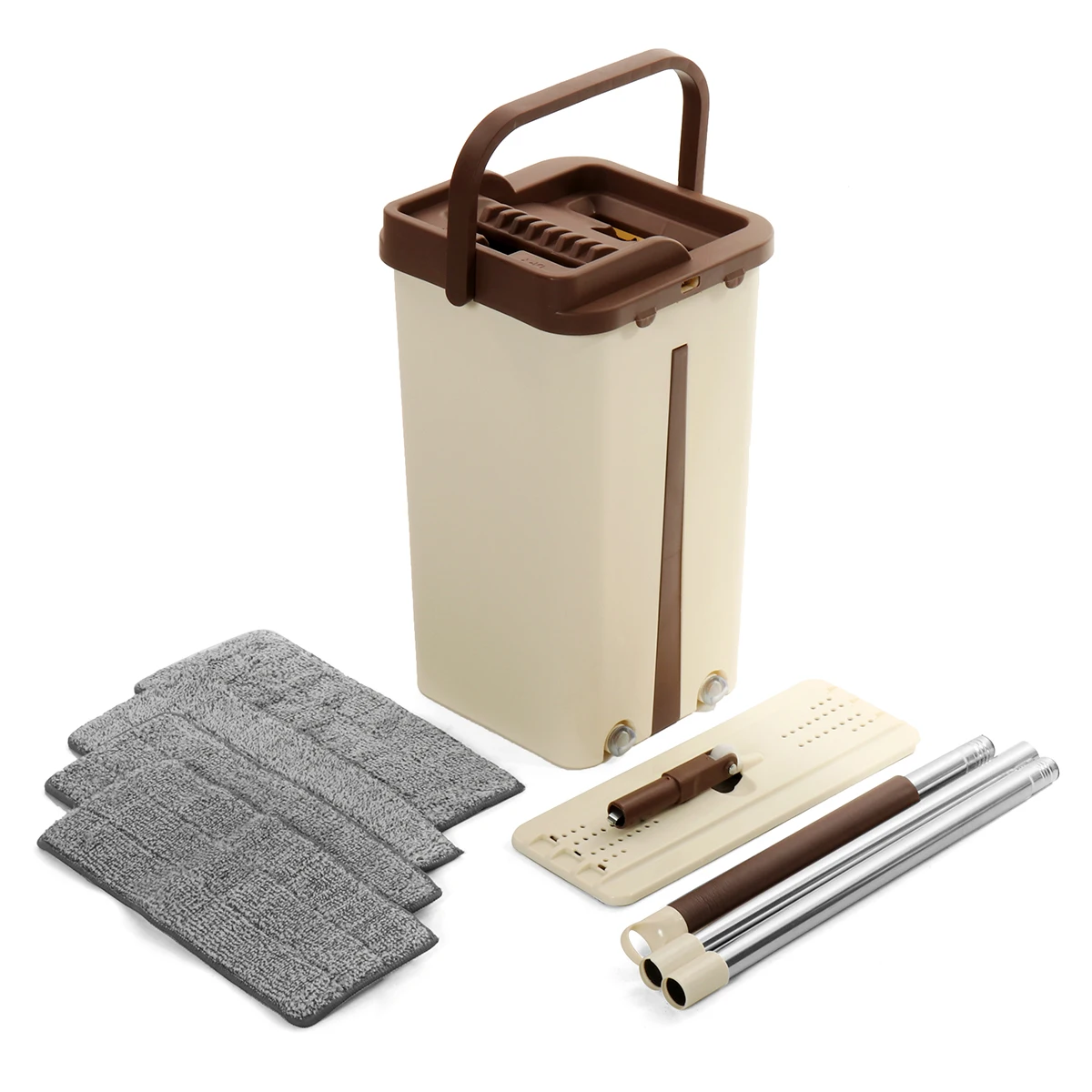 Швабра Meigar для сухой и влажной уборки поворот на 360 градусов плоская без рук